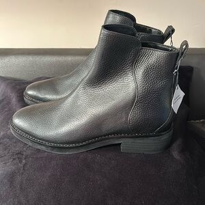 Cole Haan River Chelsea Black Leather Zip Bootie Women's size 6.5